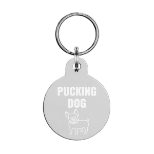 Engraved pet ID tag - "Pucking Dog"